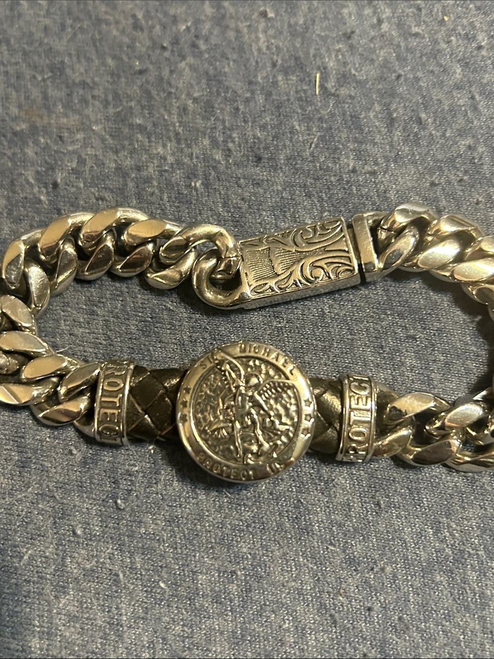 St. Michael medallion bracelet